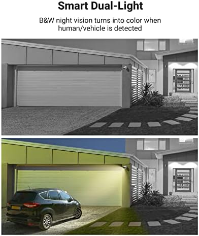 ANNKE 8CH 3K Security Camera System  8 Channel Surveillance DVR  4x 5MP 2960 1665 CCTV Cams with Audio  Dual Light  Built in Mic  AI Human/Vehicle Detection  IP67  Color Night Vision  1TB Hard Drive