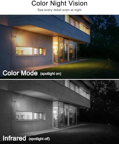 ANRAN 2K Solar Security Cameras Wireless Outdoor  2 4Ghz WiFi Surveillance Outdoor Camera for Home Security with Embedded Solar Panel  Color Night Vision  2 Way Talk  IP67 Waterproof  Work with Alexa