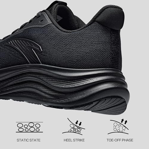 ANTA Men s Running Shoes  Lightweight Cushioned Breathable Sneakers  Comfortable Trainers with Slip Resistant Outsole for Jogging  Walking and Daily Workout