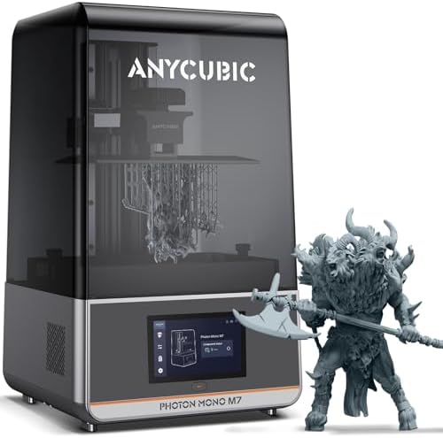 ANYCUBIC 14k Resin 3D Printer Photon Mono M7  150mm/h High Speed Printing  Upgraded COB Source System and Intelligent Detection  8 78x4 96x9 06 inches Printing Size