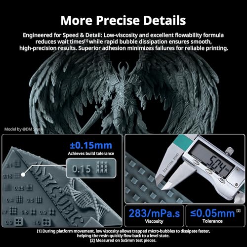 ANYCUBIC 2nd Gen Resin Technology ABS Like Resin 2 0 Bundle  3D Printer Resin with High Toughness  More Precise Details  Wide Compatibility for All LCD Resin 3D Printers  Grey  2kg in Total 