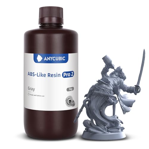ANYCUBIC 3D Printer Resin Bundle  ABS Like Resin Pro 2 with Enhanced Strength and Toughness  Performance far Superior to ABS Like Resin  Low Odor  Clear Clear  2kg