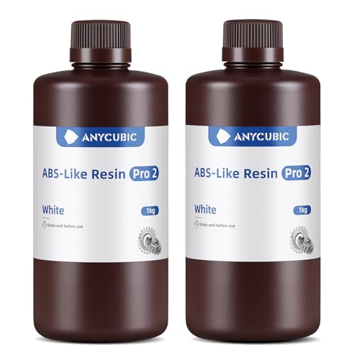 ANYCUBIC 3D Printer Resin Bundle  ABS Like Resin Pro 2 with Enhanced Strength and Toughness  Performance far Superior to ABS Like Resin  Low Odor  Clear Clear  2kg