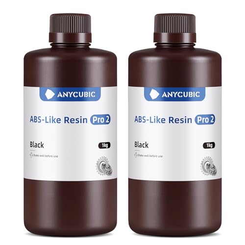 ANYCUBIC ABS Like Resin Pro 2  3D Printer Resin with Enhanced Strength and Toughness  High Precision and Minimal Shrinkage  Wide Compatibility for All LCD 3D Printers  Grey White  2kg 