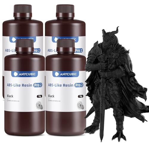 ANYCUBIC ABS Like Resin Pro 2  3D Printer Resin with Enhanced Strength and Toughness  High Precision and Minimal Shrinkage  Wide Compatibility for All LCD 3D Printers  Grey White  2kg 