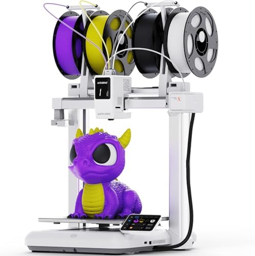 ANYCUBIC Kobra X Fast 3D Printer  Native 4 Color & 19 Color Maximum with 4 ACE 2 Pro  High Speed Large Build Volume FDM 3D Printer with Auto Leveling for Print Farm Bulk Production Model Sellers