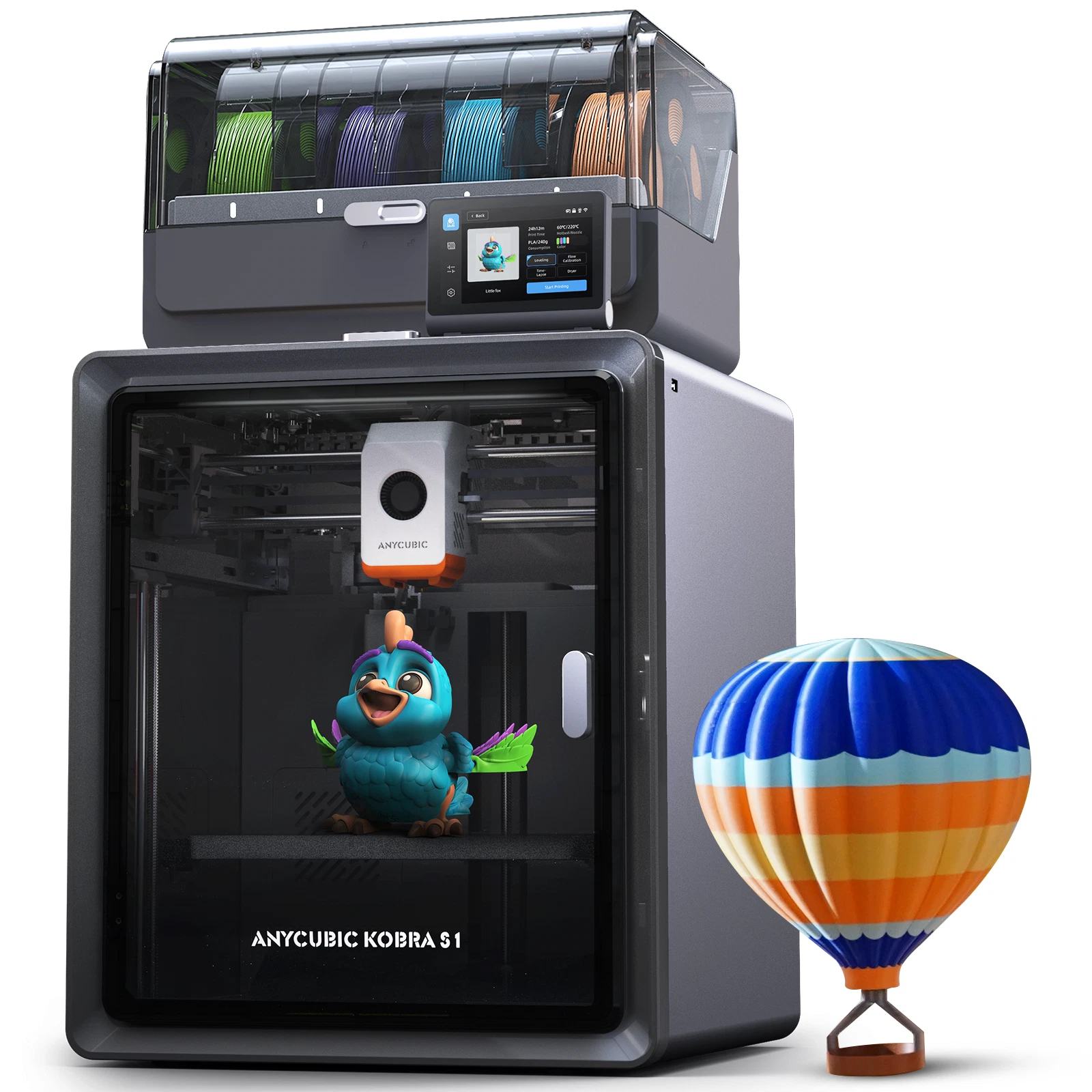 ANYCUBIC Kobra  S1 Combo Core XY 3D Printer 600mm/s FDM Multicolor Printing