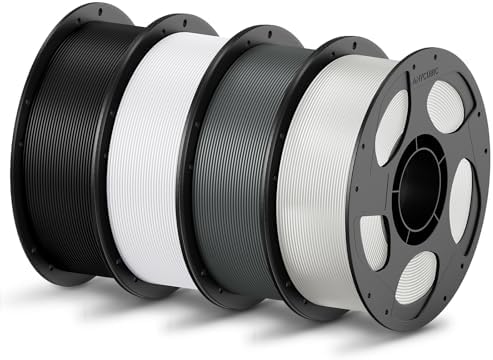 ANYCUBIC PLA Filament 1 75mm Bundle  3D Printing PLA Filament 1 75mm Dimensional Accuracy  /  0 02mm  1KG Reusable Spool  2 2 lbs   4KG Black   White   Texture Grey   Clear