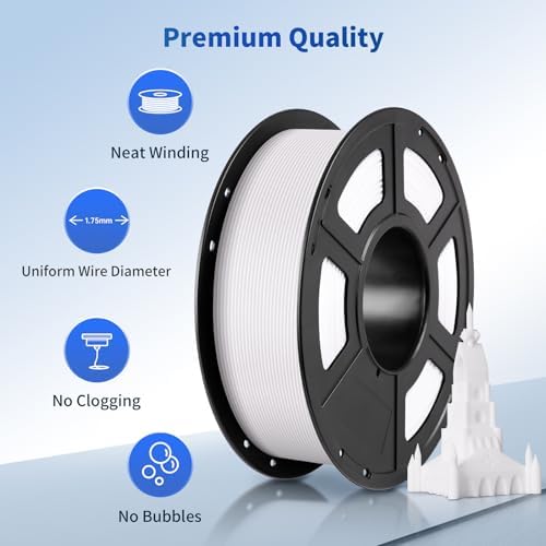 ANYCUBIC PLA Filament 1 75mm Bundle  3D Printing PLA Filament 1 75mm Dimensional Accuracy  /  0 02mm  1KG Reusable Spool  2 2 lbs   4KG Black   White   Texture Grey   Clear