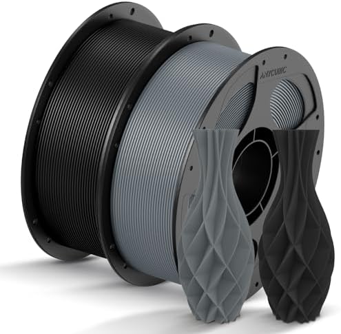 ANYCUBIC PLA Filament 1 75mm Bundle  3D Printing PLA Filament 1 75mm Dimensional Accuracy  /  0 02mm  1KG Reusable Spool  2 2 lbs   4KG Black   White   Texture Grey   Clear