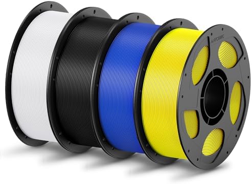 ANYCUBIC PLA Filament 1 75mm Bundle  3D Printing PLA Filament 1 75mm Dimensional Accuracy  /  0 02mm  1KG Reusable Spool  2 2 lbs   4KG Black   White   Texture Grey   Clear