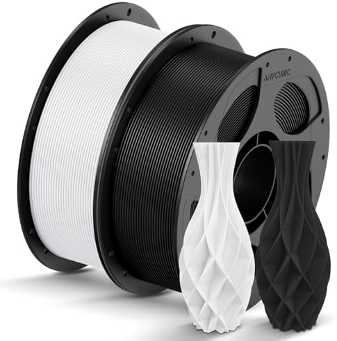 ANYCUBIC PLA Filament 1 75mm Bundle  3D Printing PLA Filament 1 75mm Dimensional Accuracy  /  0 02mm  1KG Reusable Spool  2 2 lbs   4KG Black   White   Texture Grey   Clear