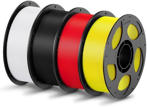 ANYCUBIC PLA Filament 1 75mm Bundle  3D Printing PLA Filament 1 75mm Dimensional Accuracy  /  0 02mm  1KG Reusable Spool  2 2 lbs   4KG Black   White   Texture Grey   Clear