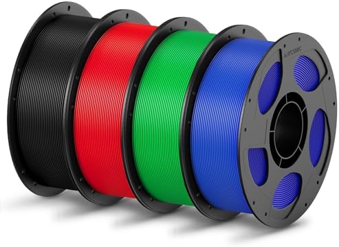 ANYCUBIC PLA Filament 1 75mm Bundle  3D Printing PLA Filament 1 75mm Dimensional Accuracy  /  0 02mm  1KG Reusable Spool  2 2 lbs   4KG Black   White   Texture Grey   Clear
