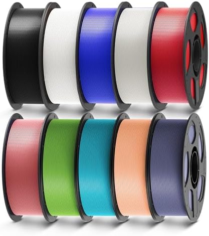 ANYCUBIC PLA Filament 1 75mm Bundle  3D Printing PLA Filament 1 75mm Dimensional Accuracy  /  0 02mm  1KG Reusable Spool  2 2 lbs   4KG Black   White   Texture Grey   Clear