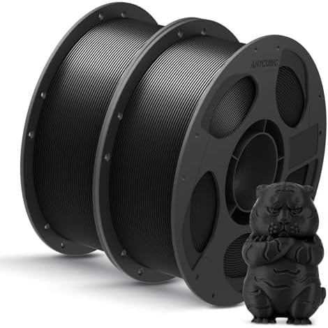 ANYCUBIC PLA Filament 1 75mm Bundle  3D Printing PLA Filament 1 75mm Dimensional Accuracy  /  0 02mm  1KG Reusable Spool  2 2 lbs   4KG Black   White   Texture Grey   Clear