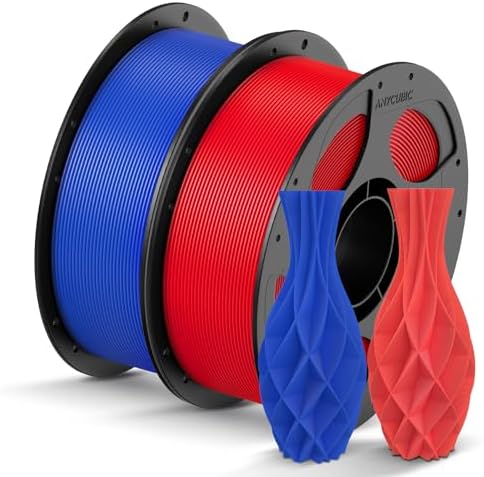 ANYCUBIC PLA Filament 1 75mm Bundle  3D Printing PLA Filament 1 75mm Dimensional Accuracy  /  0 02mm  1KG Reusable Spool  2 2 lbs   4KG Black   White   Texture Grey   Clear