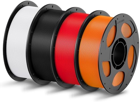 ANYCUBIC PLA Filament 1 75mm Bundle  3D Printing PLA Filament 1 75mm Dimensional Accuracy  /  0 02mm  1KG Reusable Spool  2 2 lbs   4KG Black   White   Texture Grey   Clear