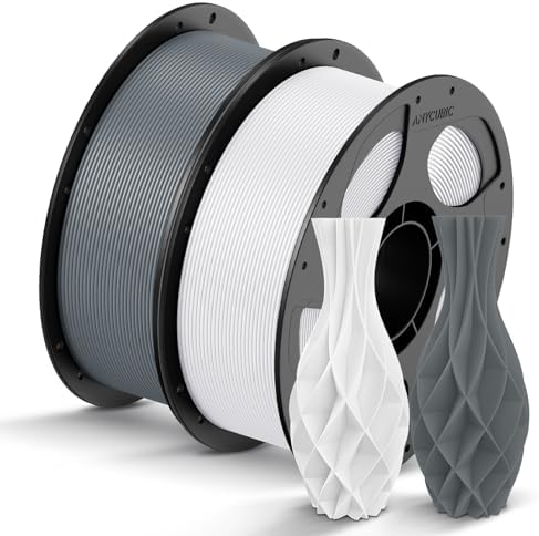 ANYCUBIC PLA Filament 1 75mm Bundle  3D Printing PLA Filament 1 75mm Dimensional Accuracy  /  0 02mm  1KG Reusable Spool  2 2 lbs   4KG Black   White   Texture Grey   Clear
