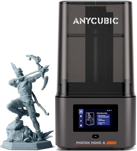 ANYCUBIC Photon Mono 4 Ultra 10K Resin 3D Printer  7 HD Mono Screen and COB Light Source  120mm/h Fast Printing  Intelligent Detection  6 04x3 42x 6 49 Printing Size