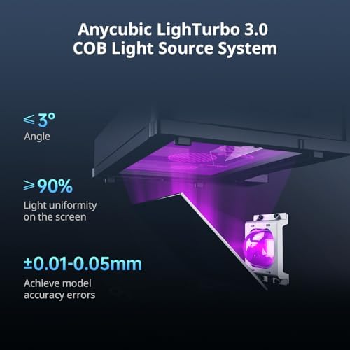 ANYCUBIC Photon Mono M7 PRO 14K Resin 3D Printer  170mm/h Fast Printing  10 1 Mono LCD with COB LighTurbo 3 0 Source  Dynamic Heating Function  Build Volume 8 77x4 96x9 05