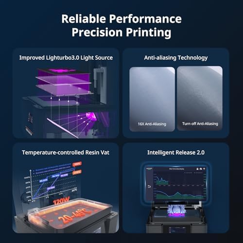ANYCUBIC Photon Mono M7 PRO 14K Resin 3D Printer  170mm/h Fast Printing  10 1 Mono LCD with COB LighTurbo 3 0 Source  Dynamic Heating Function  Build Volume 8 77x4 96x9 05