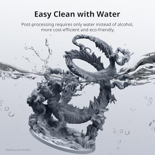 ANYCUBIC Upgraded Water Washable 3D Printer Resin 2 0  405nm High Precision 3D Resin  Low Shrinkage Photopolymer Resin for 4K/8K/12K Capable LCD DLP Resin 3D Printer Printing  Grey  1000g