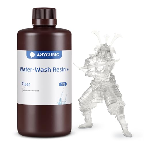 ANYCUBIC Upgraded Water Washable 3D Printer Resin 2 0  405nm High Precision 3D Resin  Low Shrinkage Photopolymer Resin for 4K/8K/12K Capable LCD DLP Resin 3D Printer Printing  Grey  1000g