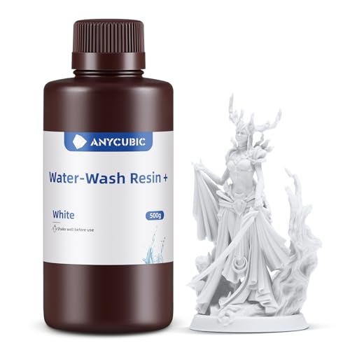 ANYCUBIC Upgraded Water Washable 3D Printer Resin 2 0  405nm High Precision 3D Resin  Low Shrinkage Photopolymer Resin for 4K/8K/12K Capable LCD DLP Resin 3D Printer Printing  Grey  1000g