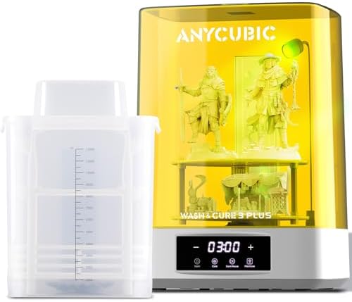 ANYCUBIC Wash & Cure Plus 3 0  Large Size Mono M5s LCD MSLA SLA 3D Printer  Powerful Curing Light  Improved IPA Usage  Cleaning Volume 8 97x5 03x10 23