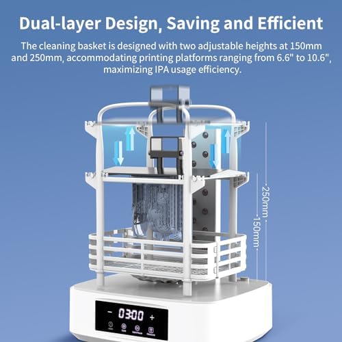 ANYCUBIC Wash & Cure Plus 3 0  Large Size Mono M5s LCD MSLA SLA 3D Printer  Powerful Curing Light  Improved IPA Usage  Cleaning Volume 8 97x5 03x10 23