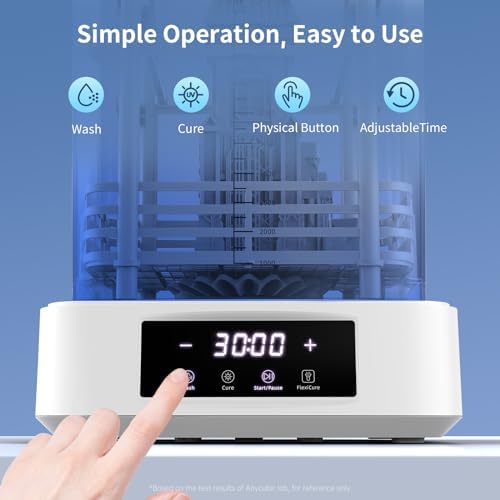 ANYCUBIC Wash & Cure Plus 3 0  Large Size Mono M5s LCD MSLA SLA 3D Printer  Powerful Curing Light  Improved IPA Usage  Cleaning Volume 8 97x5 03x10 23