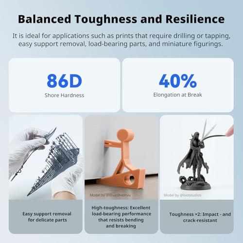 ANYCUBIC Water Washable ABS Like Resin 3 0  3D Printer Resin  High Toughness and High Precision  Easy to Post Process  Low Odor  Wide Compatibility for All LCD 3D Printers  Gray  1kg 