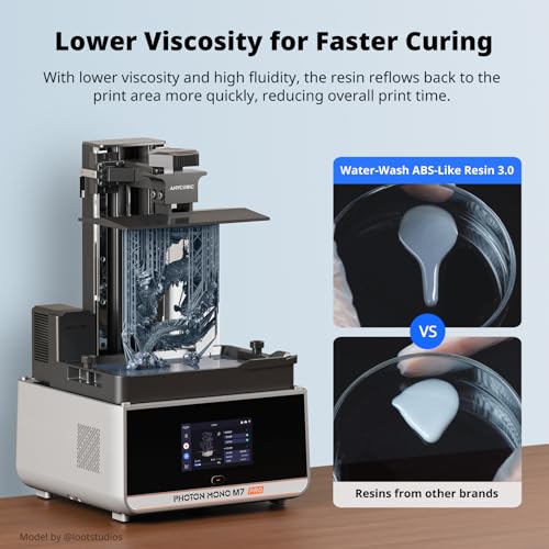 ANYCUBIC Water Washable ABS Like Resin 3 0  3D Printer Resin  High Toughness and High Precision  Easy to Post Process  Low Odor  Wide Compatibility for All LCD 3D Printers  Gray  1kg 