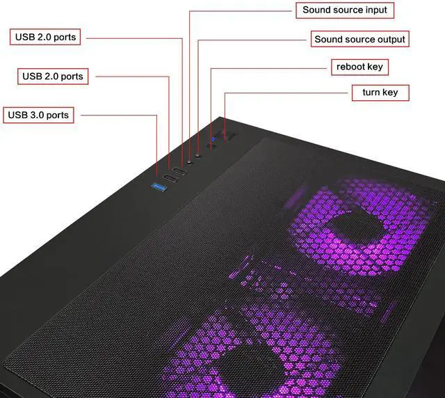AOACE Gaming PC Desktop AMD Ryzen 7 5700X RTX 5060 8G  16GB RAM and 1TB NVMe M 2 SSD  WiFi6E  ARGB Fan  Game Design Office console Sea View Room Windows 11