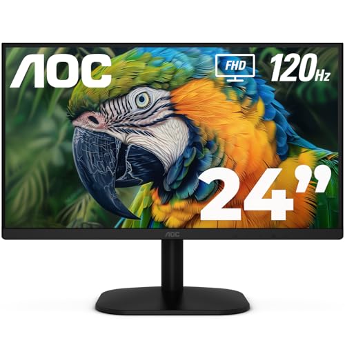 AOC 24B35H3 24 IPS Full HD  1920 x 1080  120Hz LED Monitor  Adaptive Sync  VGA & HDMI  Flicker Free  Low Blue Light  HDR Ready  VESA  Tilt Adjust  Eco Friendly