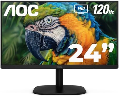 AOC 24B35H3 24 IPS Full HD  1920 x 1080  120Hz LED Monitor  Adaptive Sync  VGA & HDMI  Flicker Free  Low Blue Light  HDR Ready  VESA  Tilt Adjust  Eco Friendly