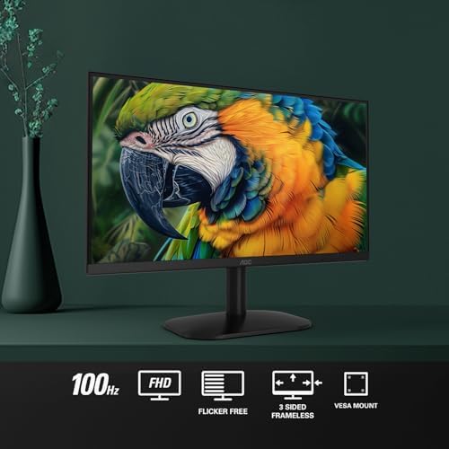 AOC 24B35H3 24 IPS Full HD  1920 x 1080  120Hz LED Monitor  Adaptive Sync  VGA & HDMI  Flicker Free  Low Blue Light  HDR Ready  VESA  Tilt Adjust  Eco Friendly
