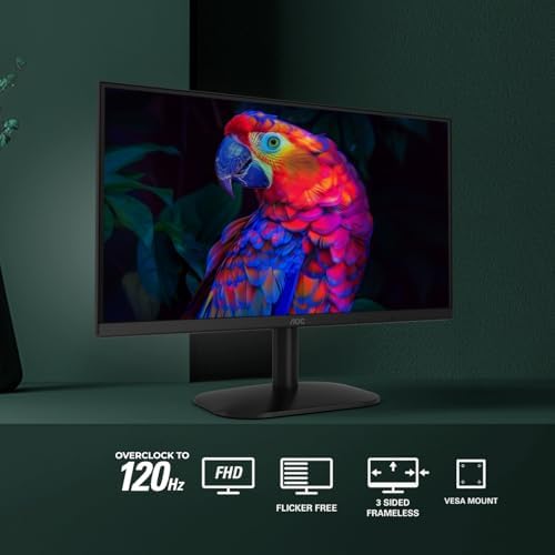 AOC 24B35H3 24 IPS Full HD  1920 x 1080  120Hz LED Monitor  Adaptive Sync  VGA & HDMI  Flicker Free  Low Blue Light  HDR Ready  VESA  Tilt Adjust  Eco Friendly