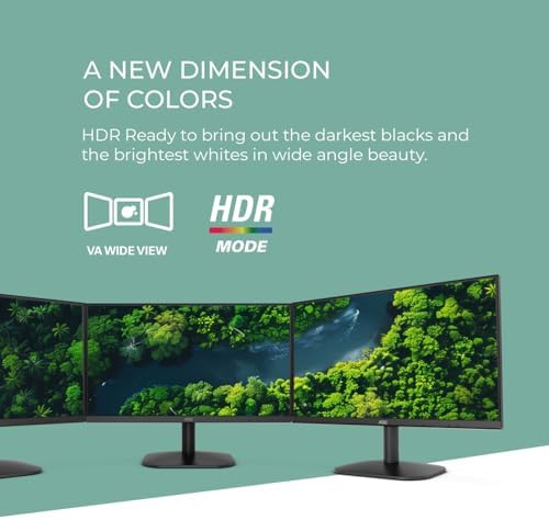 AOC 24B35H3 24 IPS Full HD  1920 x 1080  120Hz LED Monitor  Adaptive Sync  VGA & HDMI  Flicker Free  Low Blue Light  HDR Ready  VESA  Tilt Adjust  Eco Friendly