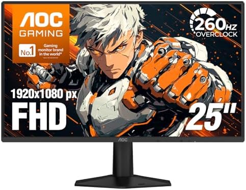 AOC 24G42HE 24 inch Gaming Monitor 1920x1080 200Hz  IPS Panel  Console Gaming Ready  Full HD  3 Sided Frameless  1x HDMI 2 0  1x Display Port  3 Year Zero Bright Dot