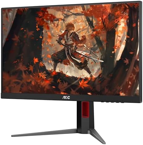 AOC 24G4 24 Gaming Monitor  Full HD 1920x1080 IPS Panel  180Hz 1ms  1x HDMI 2 0  1x Display Port  Adaptive Sync  Audio Earphone Out  Console Gaming Ready  3 Year Zero Bright Dot