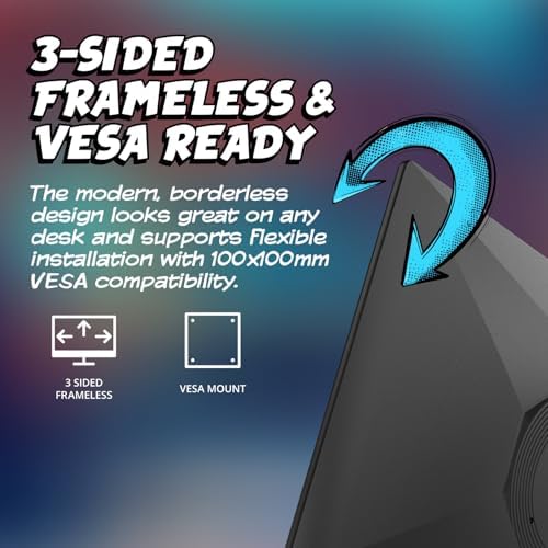 AOC 24G51F 24 inch Gaming Monitor 1920x1080 144Hz  IPS Panel  Console Gaming Ready  Full HD  3 Sided Frameless  1x HDMI 2 0  1x Display Port  3 Year Zero Bright Dot