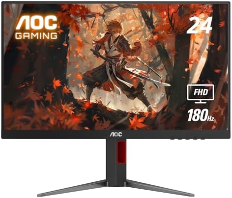 AOC 25G51Z 25 inch Gaming Monitor FHD 1920x1080  240Hz Refresh Rate  0 5ms MPRT  IPS Panel  HDR  3 Sided Frameless  HDMI 2 0 x1  Display Port x1  3 Year Zero Bright Dot