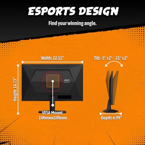 AOC 25G51Z 25 inch Gaming Monitor FHD 1920x1080  240Hz Refresh Rate  0 5ms MPRT  IPS Panel  HDR  3 Sided Frameless  HDMI 2 0 x1  Display Port x1  3 Year Zero Bright Dot