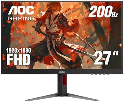 AOC 25G51Z 25 inch Gaming Monitor FHD 1920x1080  240Hz Refresh Rate  0 5ms MPRT  IPS Panel  HDR  3 Sided Frameless  HDMI 2 0 x1  Display Port x1  3 Year Zero Bright Dot
