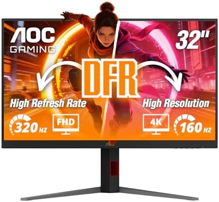 AOC 25G51Z 25 inch Gaming Monitor FHD 1920x1080  240Hz Refresh Rate  0 5ms MPRT  IPS Panel  HDR  3 Sided Frameless  HDMI 2 0 x1  Display Port x1  3 Year Zero Bright Dot