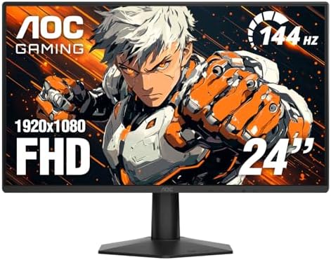 AOC 25G51Z 25 inch Gaming Monitor FHD 1920x1080  240Hz Refresh Rate  0 5ms MPRT  IPS Panel  HDR  3 Sided Frameless  HDMI 2 0 x1  Display Port x1  3 Year Zero Bright Dot