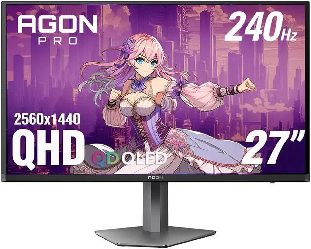 AOC 27" 240 Hz OLED QHD Gaming Monitor sRGB  CIE1931   147 7   DCI P3  CIE1976   110 2  AGON PRO AG276QZD2
