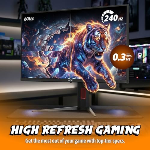 AOC 27 Inch OLED Gaming Monitor  QD OLED   1440p QHD 2560x1440  240Hz  0 03ms  HDMI 2 1  G SYNC Compatible  HDR True Black  Height Adjustable Stand  USB Hub  Q27GAZDV